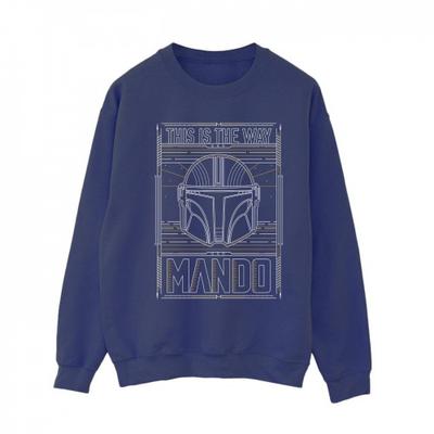 Moletom feminino / feminino The Mandalorian The Way Outline Helm