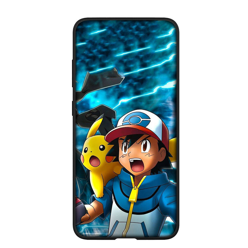 Phone Case for Samsung Galaxy S25 S23 S22 S24 Ultra FE Plus S9 A05 A06 A15 A16 A36 A37 A35 A54 A55 A56 A57 A25 A53 A17 Poster Pokemon GO Pikachu Cover
