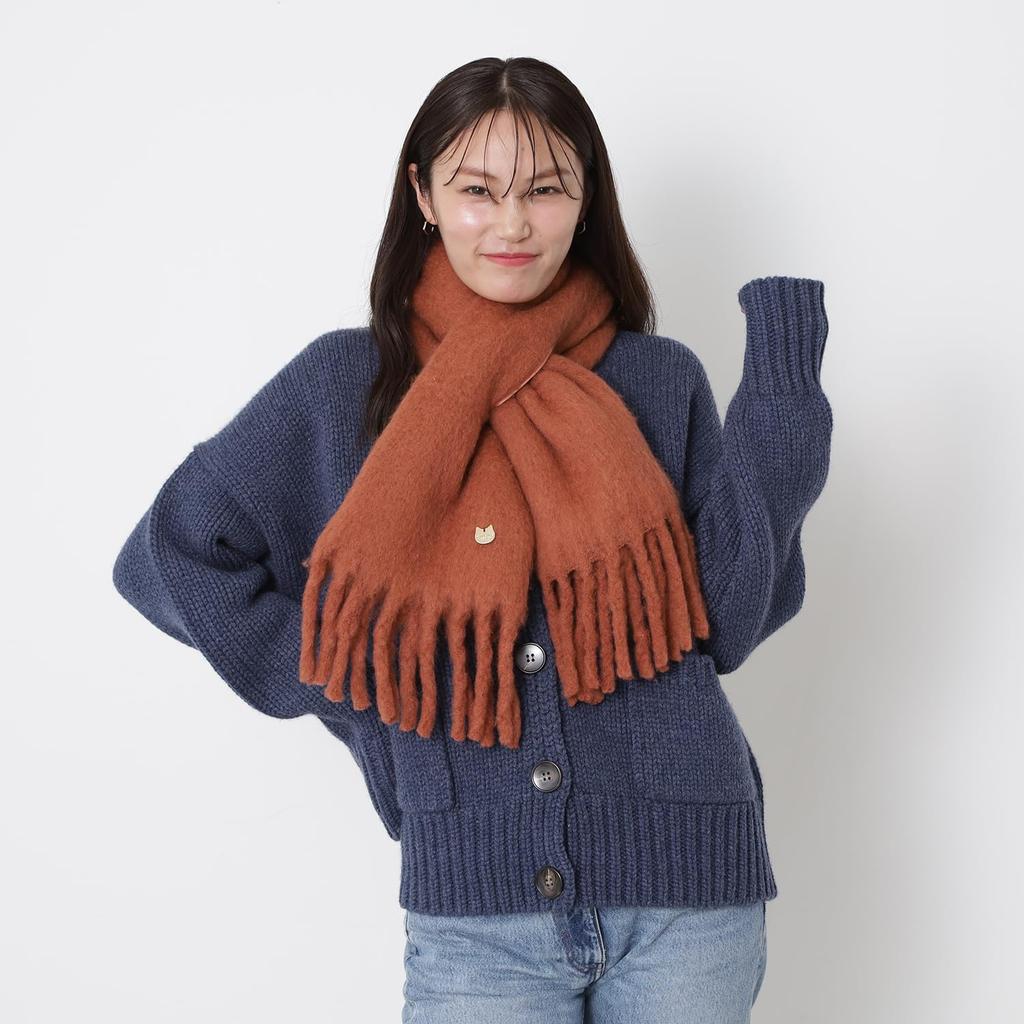 Moonbat PAUL & JOE ACCESSOIRES Volume Scarf, Wool Blend, Solid Color, 52168, Terracotta