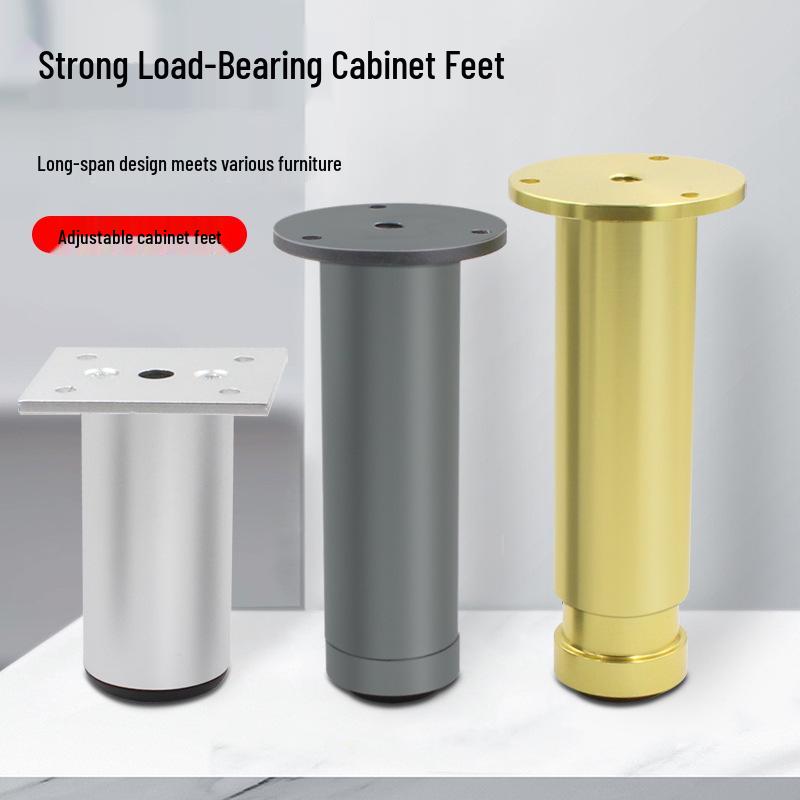 Heavy-Duty Adjustable Aluminum Alloy Furniture Legs for Cabinets, Sofas, TV Stands, and Bathrooms
