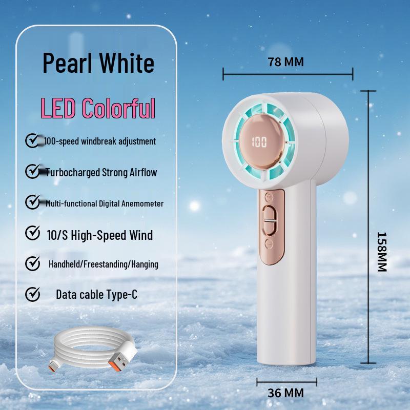 2026 Southeast Asia Portable High-Speed USB Mini Fan with Digital Display See Detail Image