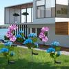 Garten-Solar-Hortensien-Laternen, Outdoor-Landschafts-Laternen, Gartenlaternen, Solarbetriebene Rasenlaternen, Rosenlaternen