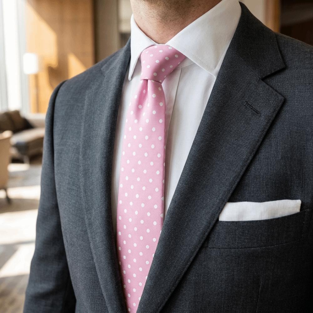 Modern Polka Dot Formal Necktie 8CM Width Business Necktie Groom Men Tie Party