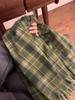 Korean Winter Green Plaid Scarf - Women's High-End Warm Shawl & Neck Warmer in Imitation Cashmere