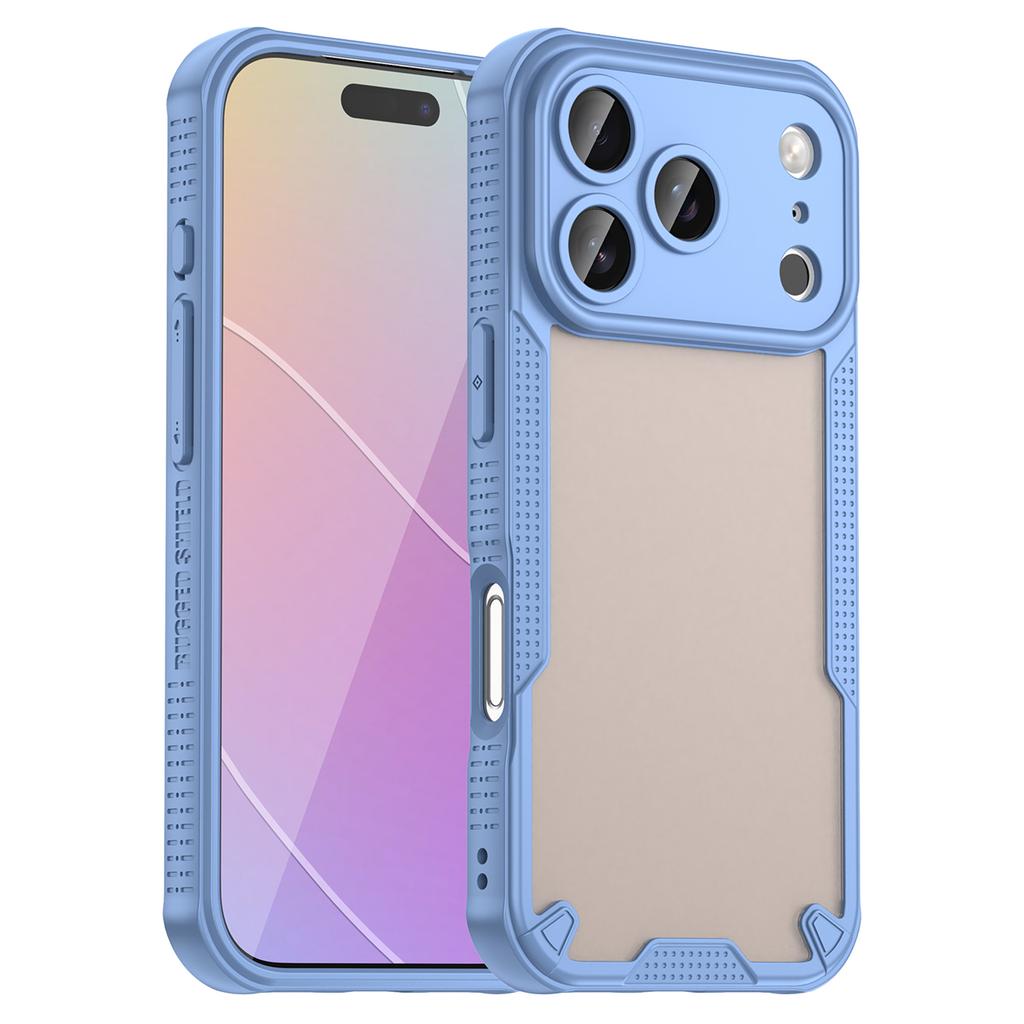 For iPhone 17 Pro Case PC+TPU Semi-Transparent Frosted Finish Protective Phone Cover