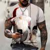 Funny Santa Claus Christmas T-Shirts 3d Print  Tops Tees Mens Shirts Summer Holiday Casual T-Shirts