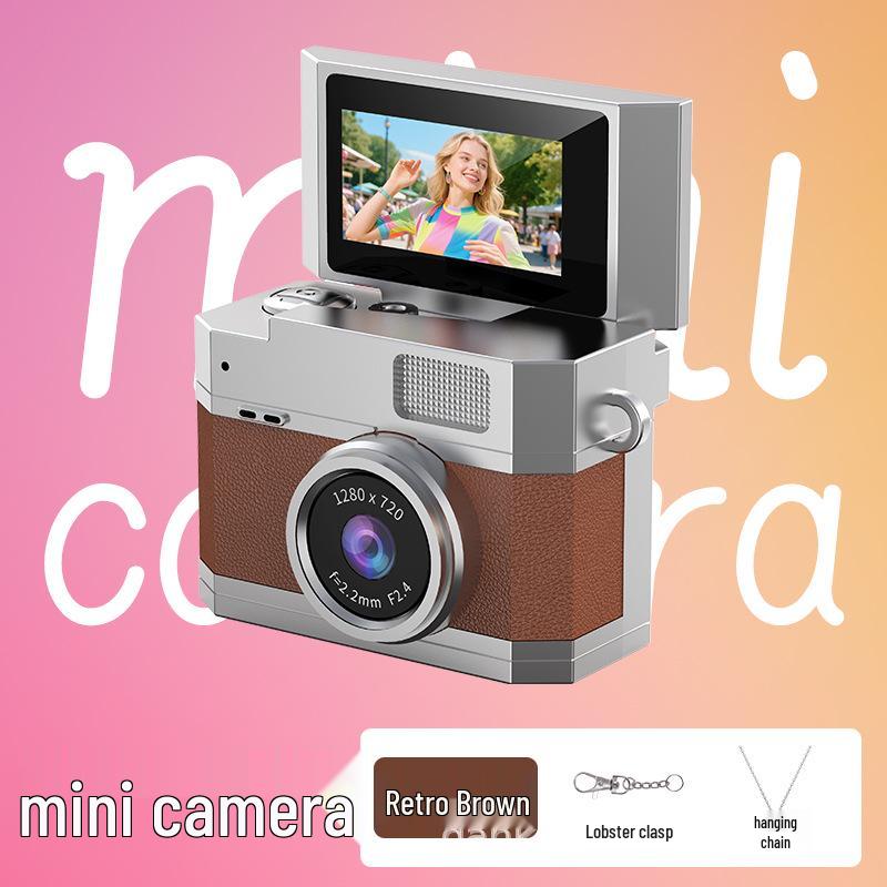 Retro Mini HD Thumb Camera for Students & Parties - Portable Photo & Video Recorder with Neck Strap
