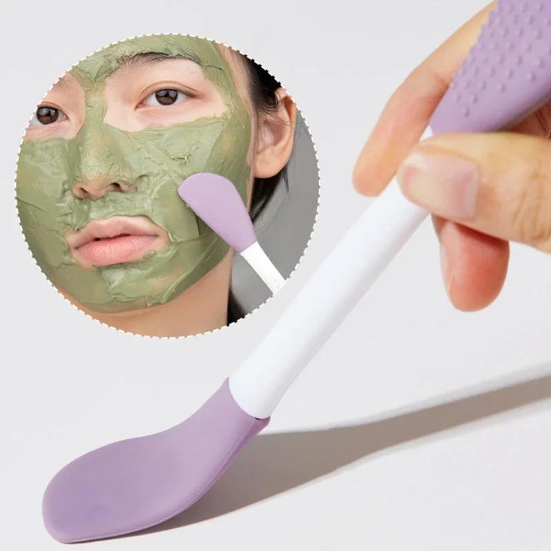 

1Pcs Double Head Silicone Facial Mask Brush Facial Massage Cleaning Brushs DIY Mud Film Scraper Facial Care Massage Tool