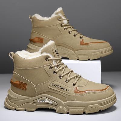 Vintersnöskor för män Kvinnor Håller Varma Bomullsskor Utomhusvandringsskor Plysch Varm Hög Ankel Boot Man Sneakers