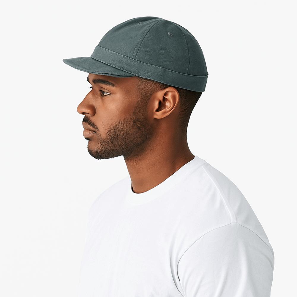 Casual Solid Color Short Brim Baseball Cap Canvas Japanese Style Sun Hat Flat Brim Cotton Peaked Cap Sports
