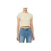 Calvin Klein Jeans Letter Pattern Solid Color Short Sleeve T-Shirt Women Tops Green J221171-LFU
