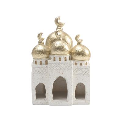 Unique Hollow Cast Resin Palaces Mosque Sculpture Traditional Arabesques Design Household Decoration Gift for Collectors