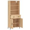 Buffet haut - Maison Exclusive - Chêne sonoma - 69,5x34x180 cm - Bois d'ingénierie
