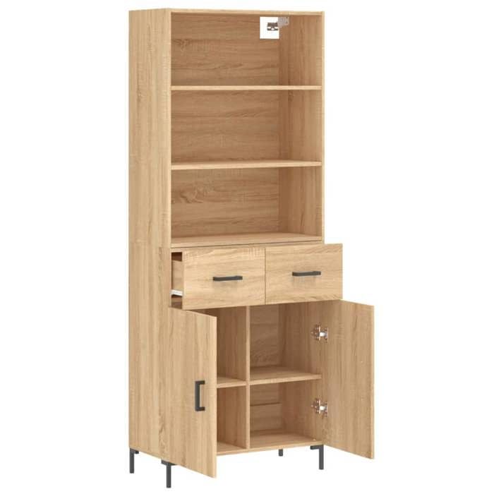 Buffet haut - Maison Exclusive - Chêne sonoma - 69,5x34x180 cm - Bois d'ingénierie