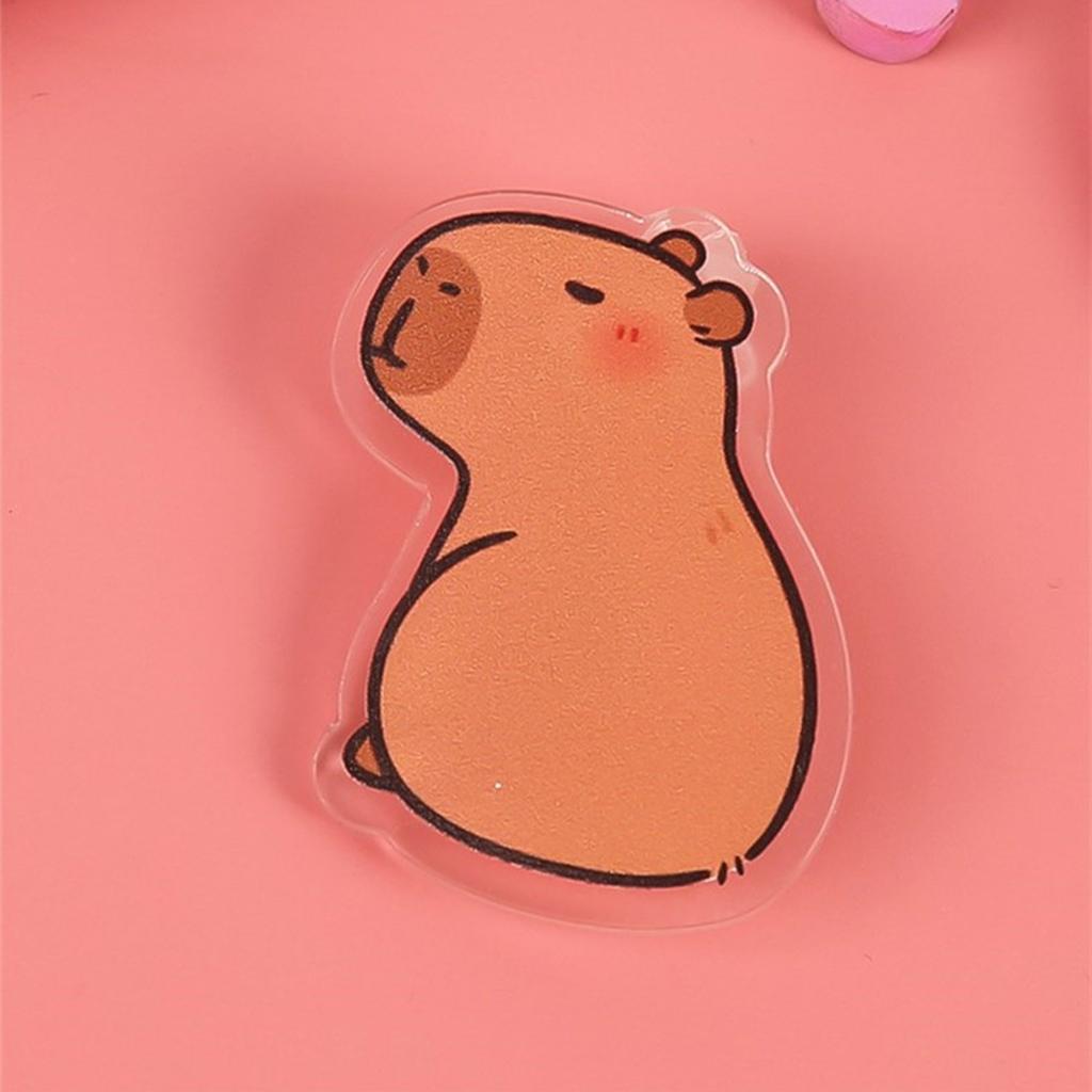 Zestaw 9 akrylowych przypinek z kapibarami, przypinki w kształcie zwierząt z kreskówek, dekoracja na torbę, modne dodatki do odzieży dla studentów