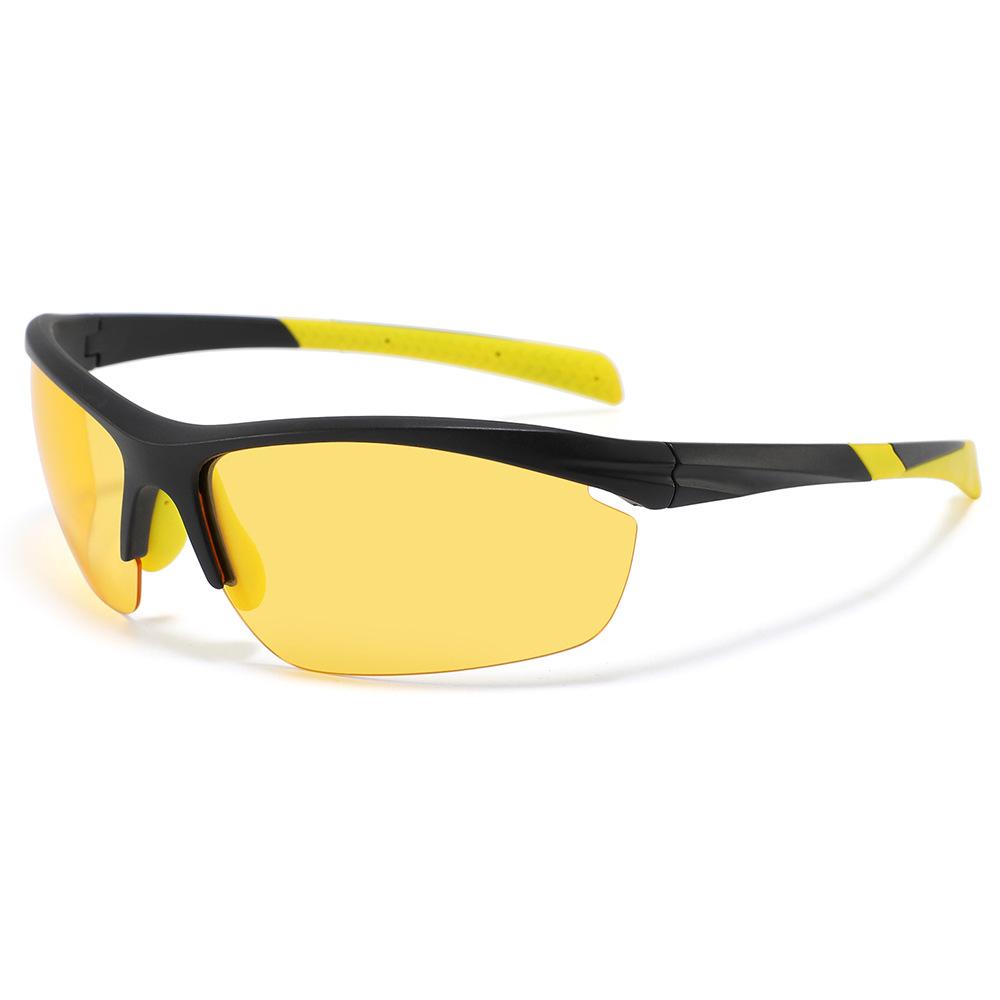 Men's Half-Frame Polarized Sports Sunglasses European-American Style UV Protection for Cycling Hiking Running Fishing