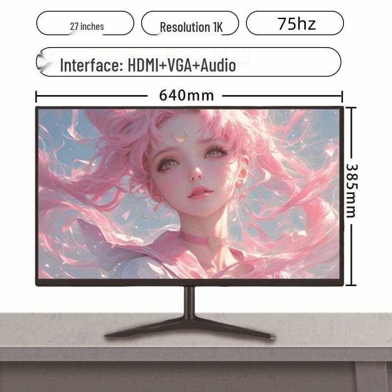Brand New 19-27 Inch Flat IPS Monitor: Ideal for Office, Gaming, and Surveillance