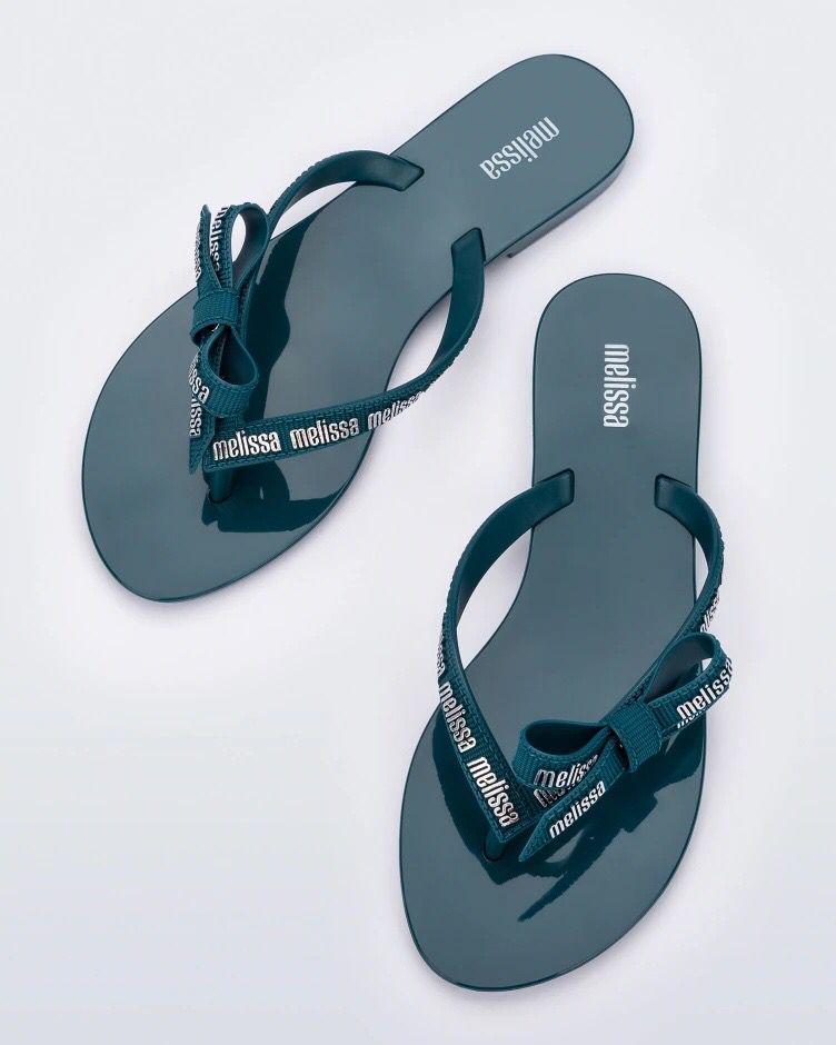 2025 Melissa moteriškos šlepetės su kaspinėliu - paprastos, madingos, plokščiapadės vasarinės paplūdimio šlepetės