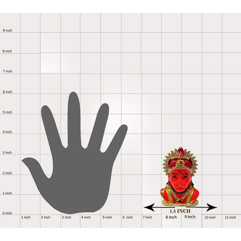 Lord Hanuman Idol Showpiece Statue - God Hanuman Idol for Car Dashboard - Bajrangbali Handicraft Decorative Spiritual Puja