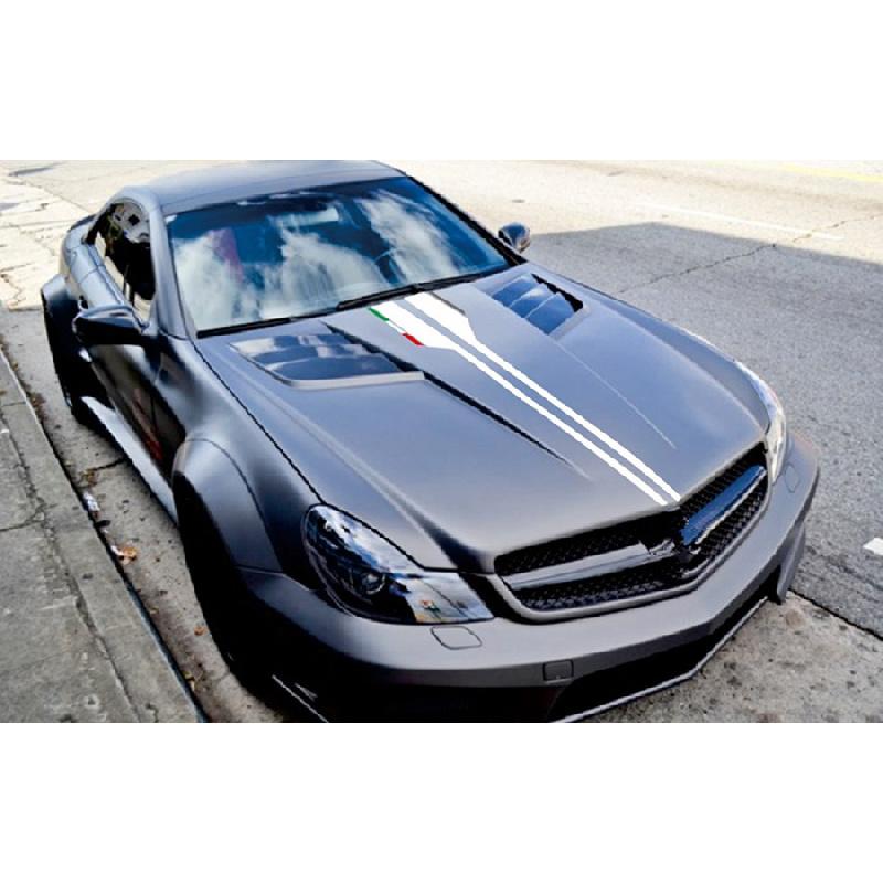 Universal Car Hood Decal Vinyl Stripe Stickers Black Car Head Decor Waterproof