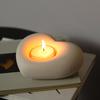 Heart Shaped Ceramic Candlestick Holder Small Heart Candle Holder for Wedding Party Anniversary Valentine's Day Dining Table Centerpiece