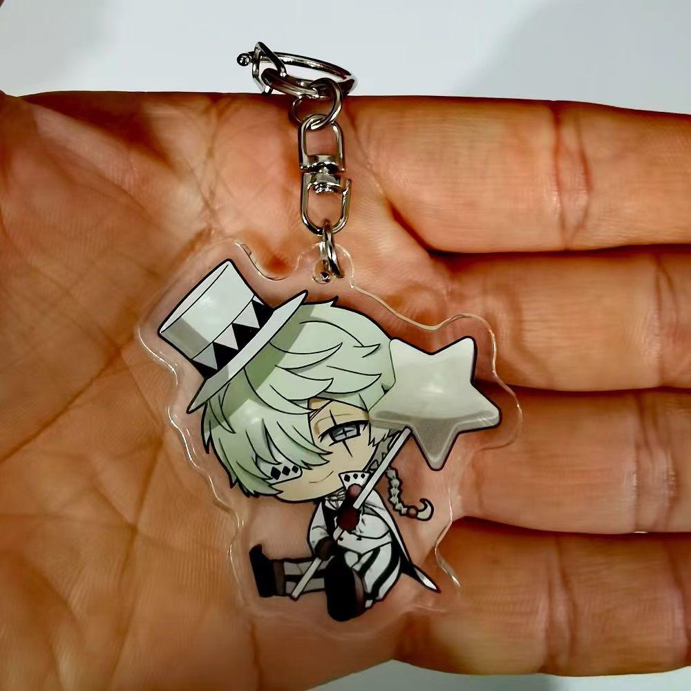 Anime Bungou Stray Dogs Arcylic Keychain Atsushi Nakajima Dazai Flower Key Chain Women Men Accessories Bag Pendant Chaveio Perfect Gifts