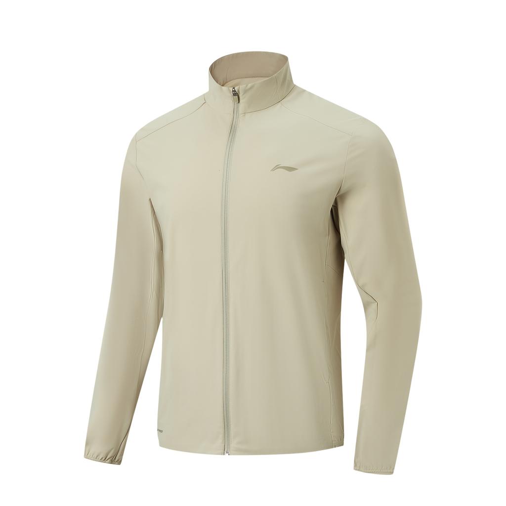 Li-Ning Fitness Series Stand Collar Logo Stitching Zipper Jacket Men jackets AFDW993-7