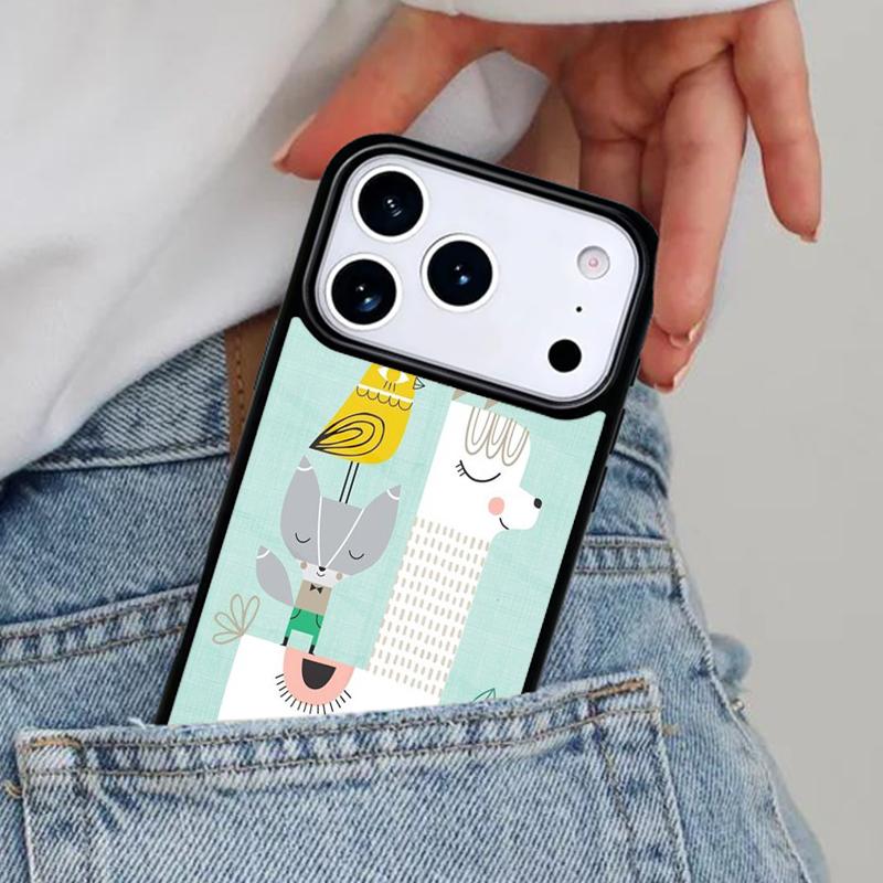 Kawaii Cute Llama Alpaca Phone Case for iPhone 16e 15 14 13 12 17 Pro Max Plus Air 17pro Cover Coque