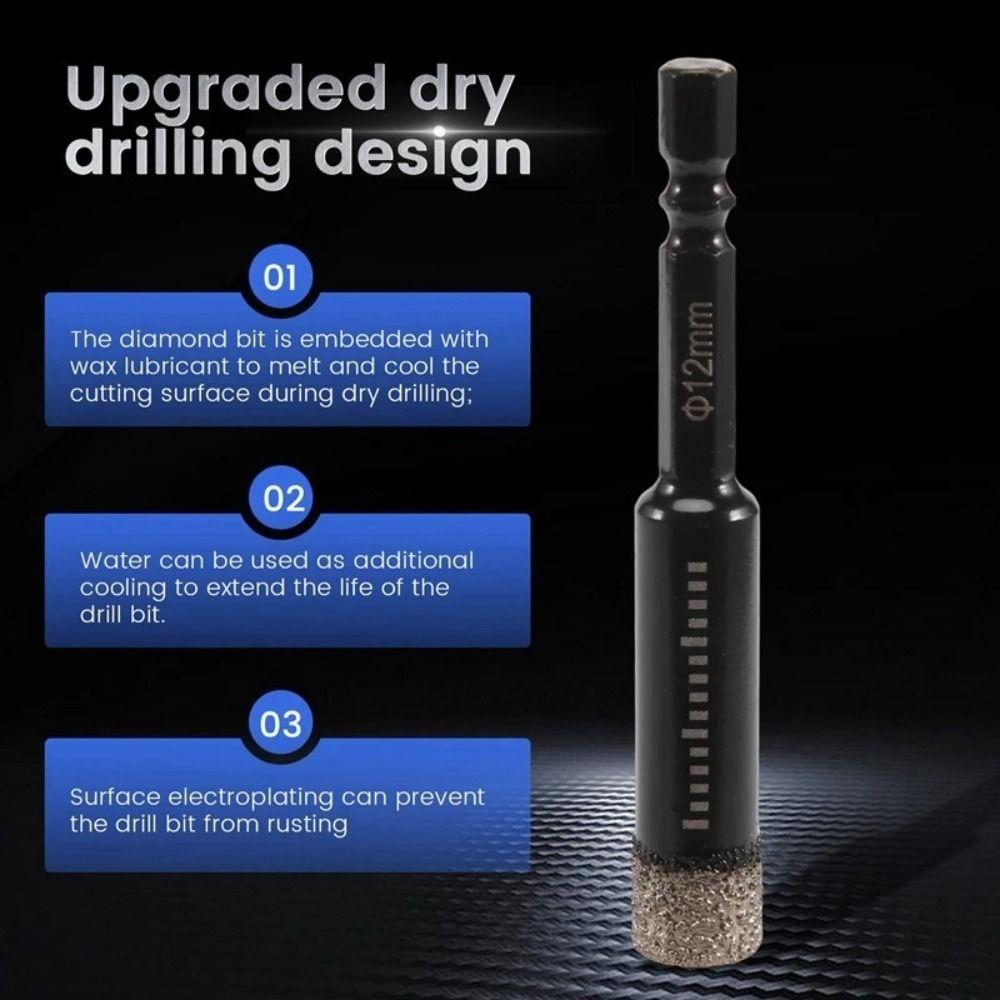 Hex Shank Tile Hole Opener 5-16mm Diamond Drill Bit  for Granite Ceramic Tile Stone Glass
