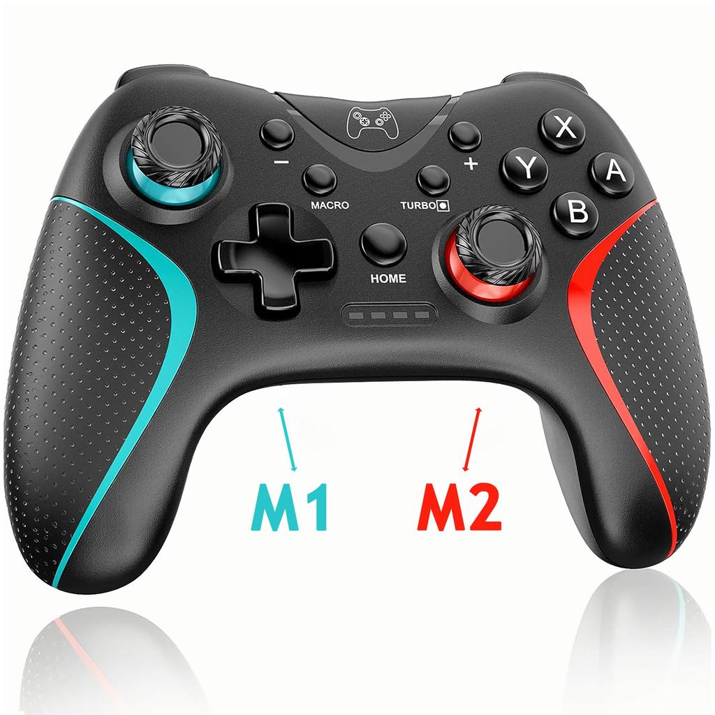 Upgraded Switch Switch 2 Pro Controller with Back Macro Auto Bluetooth Gyro Fast Compatible with and iOS Includes Japanese Instruction Manual