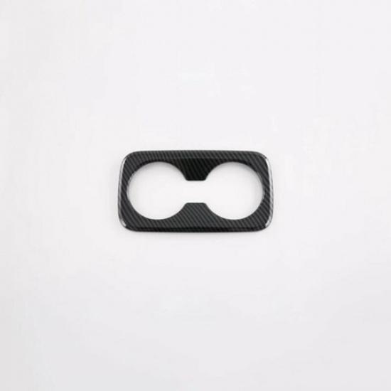 For KIA Sportage 2022-2024 Carbon Fiber Rear Water Cup Holder Frame Cover Trim