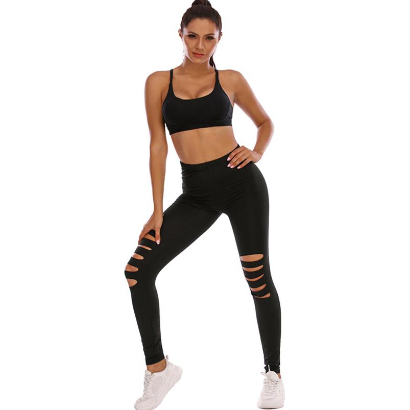 Ripped Leggings High Waist Sports Pants 