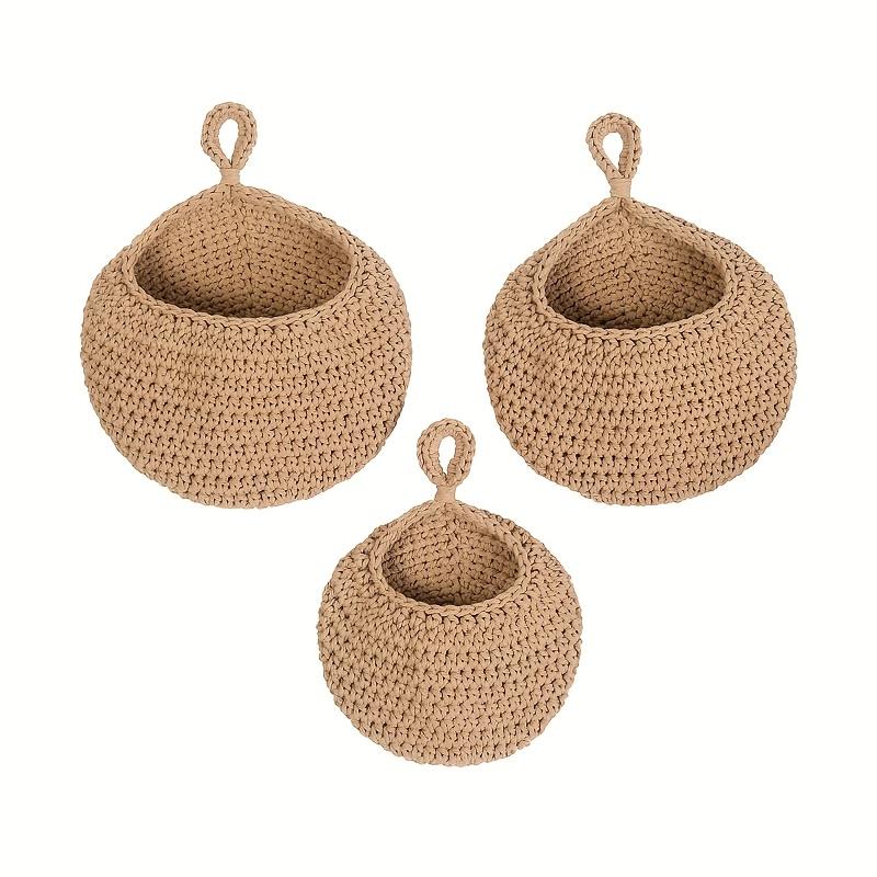 Handmade Macrame Hanging Fruit Basket Wall Decor Creative Nest Net Storage Bag Kitchen Organizer