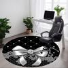 1 Stück Diamant-Schleife Büro Runder Teppich, Teppich für Büro, Gaming, Leichte Runde Bodenmatte yy260208073