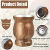 Yerba Mate Gourd and Bombilla Set 4pcs Stainless Steel Double Wall Mate Cup With Yerba Mate Straws Bombillas and Cleaning Brush
