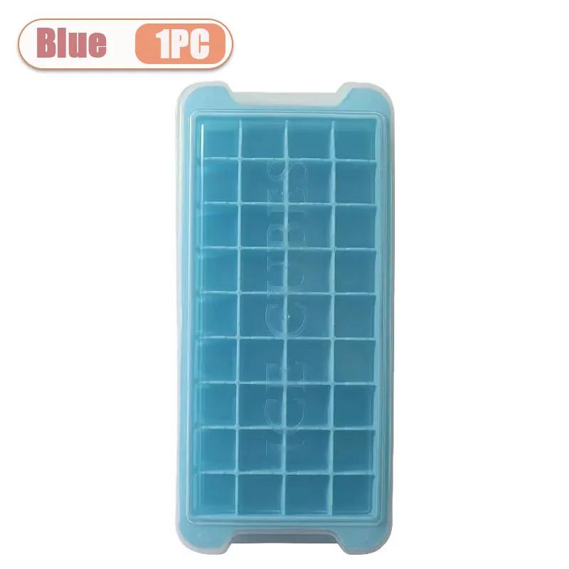 1-4PCS Silicone Ice Compartment Ice Cube Molds Easy Release Square Ice Mold for Whiskey Ice Ball Maker Kitchen Supplies