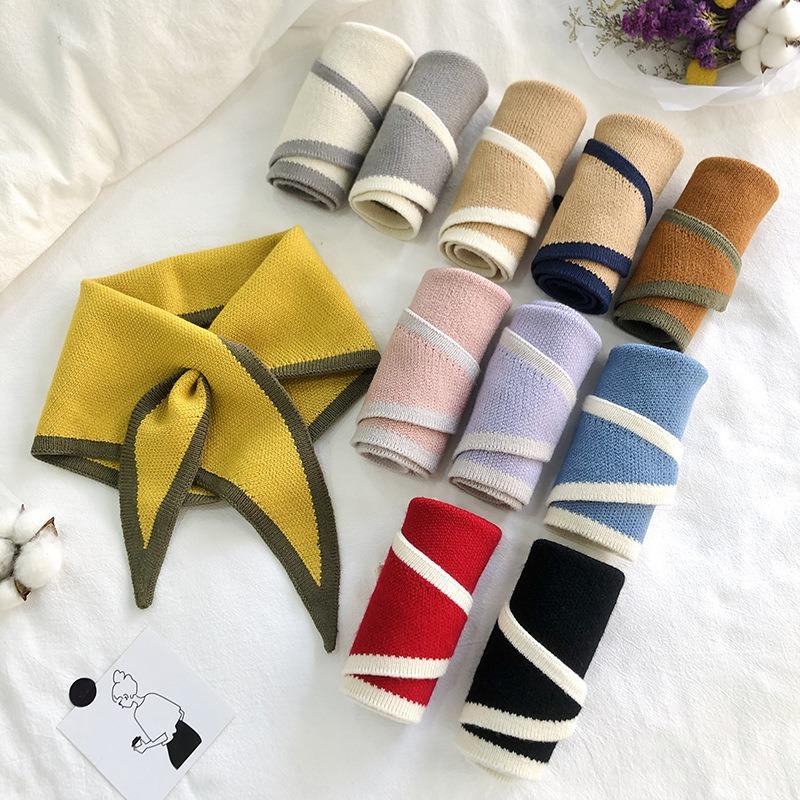 Knit Scarf Girls Shirt False Collar for Sweater Dress Shirt Detachable Collar Women Autumn Warm Fake Collars Small Shawl XWJ113