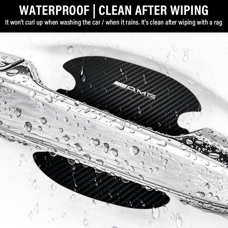 4KS Nálepka na ochranu kliky dveří auta Znak Dekorace auta Styling Pro Mercedes Benz AMG W204 W205 W212 W213 W222 x153 W176 W177 Přívěsek na klíče Příslušenství