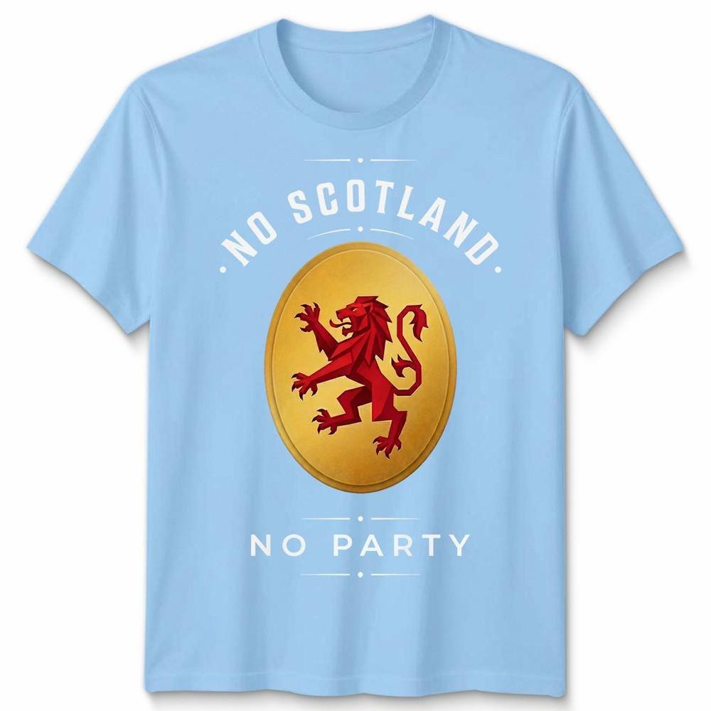No Scotland No Party Football Unisex T Shirt Scotland Fan Mens Womens Top 2XL