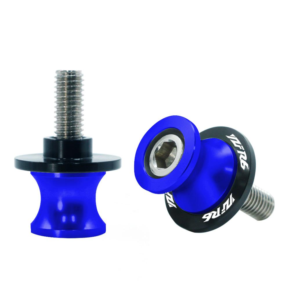 For YAMAHA YZF R6 YZF-R6 YZFR6 All Years 2PCS 6/8/10MM Motorcycle Swing Arm Sliders Spools CNC Swing Arm Stand Screw Paddock