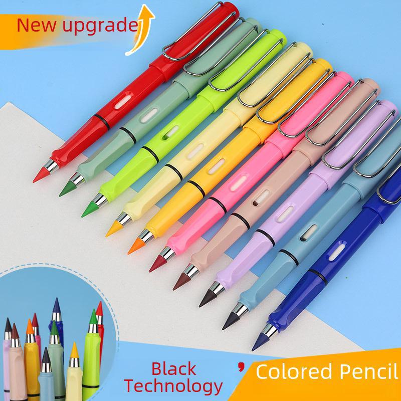 12-Color Erasable Eternal Pencils for Children - No Sharpening Needed, Ideal for Students and Drawing.