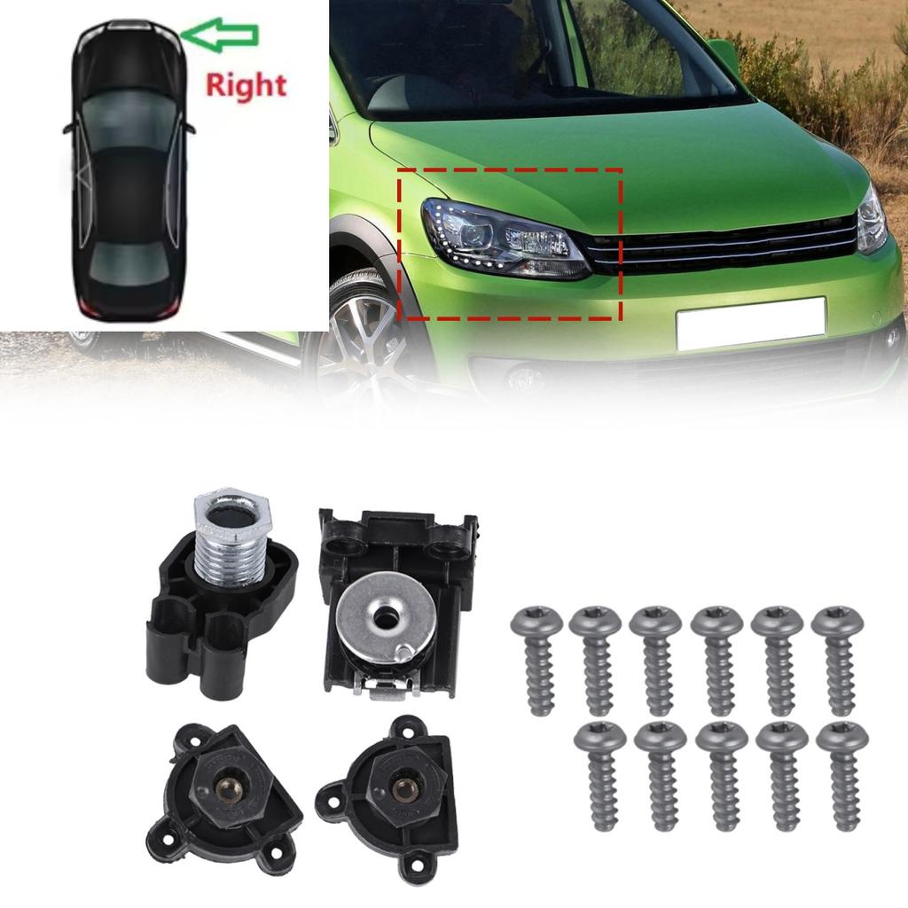 Kit de Reparación de Faro Delantero Para VW Caddy 2011-2015/ Touran 2011-2015 Tornillos de Montaje para Coche 1T0998225C 1T0998226C