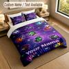 Custom Name Text Bedding 3Pcs Set,Among Us 1 Duvet Cover 2 Pillowcases Soft Bed Linen For Gift