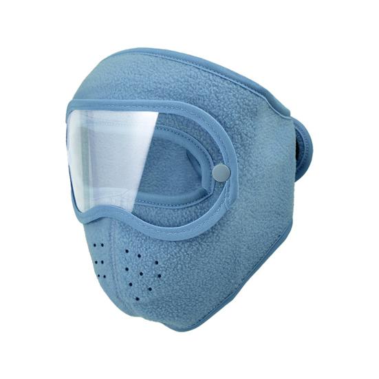 Thermal Mask with Removable Goggles Fleece Warm Mask Breathable Winter Mask Windproof Full Face Protection for Skiing Cycling Hiking Running Men Women