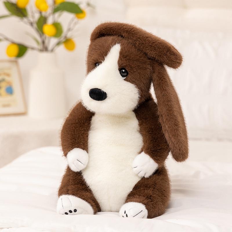 45cm Rottweiler Hund Plüschtier Kuscheltier Schwarzer Brauner Welpe Sitzend Cartoon Tierpuppe Wie Echte Kuscheltiere Schlafbegleiter Geschenk