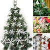 6Pcs Christmas Decorations Snowflake Xmas Tree Pendant Ornament for Home Decor Navidad New Year Party 2025 DIY Gift Accessories
