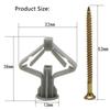 50set Self-Drilling Drywall Anchor Kit - Hollow Wall Anchors with Screws