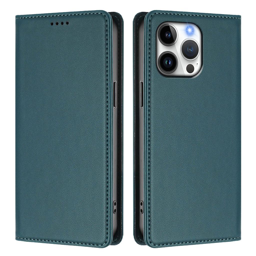 For iPhone 16 Pro Max Leather Wallet Case Magnetic Closure RFID Blocking Phone Cover