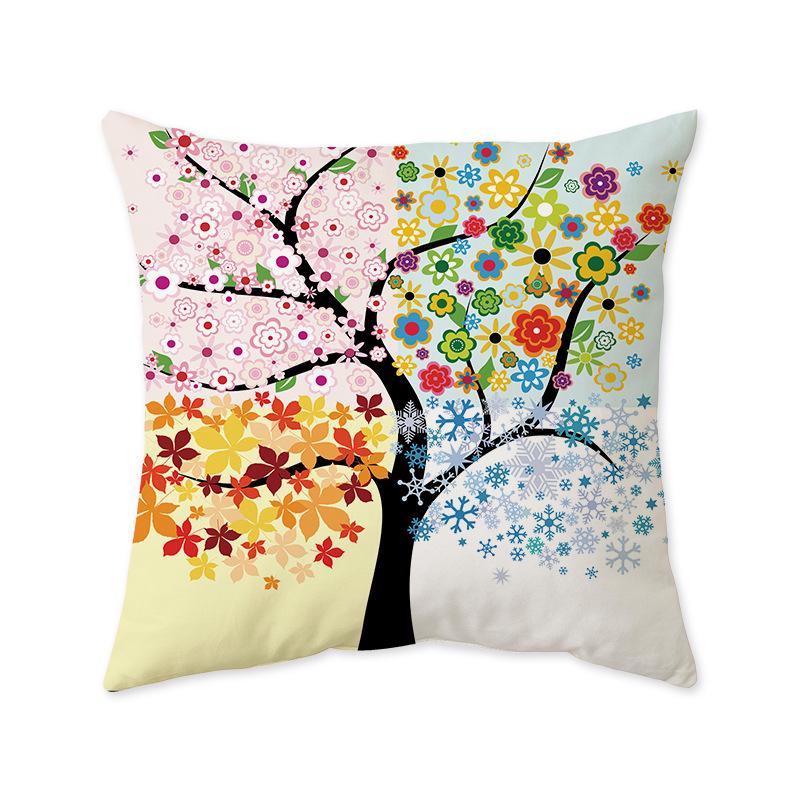 Colorful Abstract Floral Cushion Cover for Sofa or Home Décor