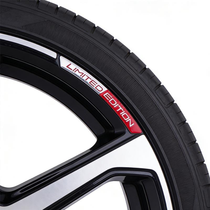 Aluminum LIMITED EDITION Car Wheel Hub Decoration Sticker For Sports Modification Accessories